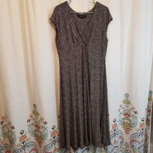 Jones New York York Animal Print Midi‎ Dress Plus Size 16